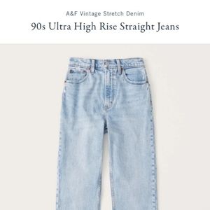 Abercrombie 90s ultra high rise straight jeans Curve
